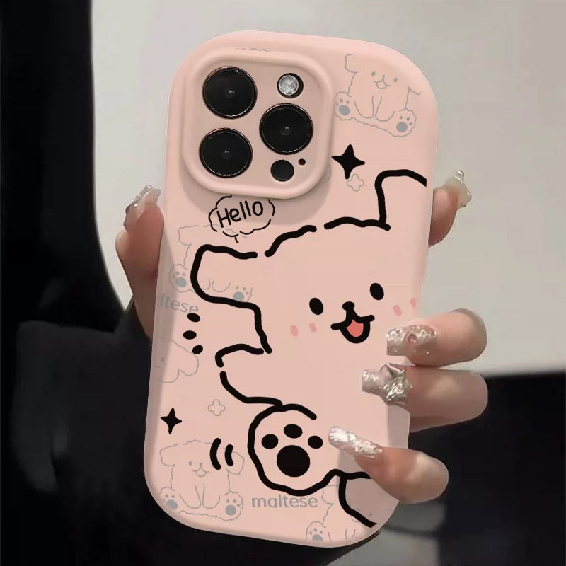 Linear puppy Apple 16 Pro Max phone case
