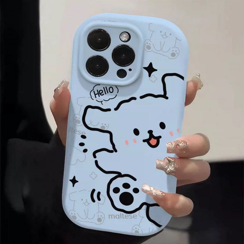 Linear puppy Apple 16 Pro Max phone case
