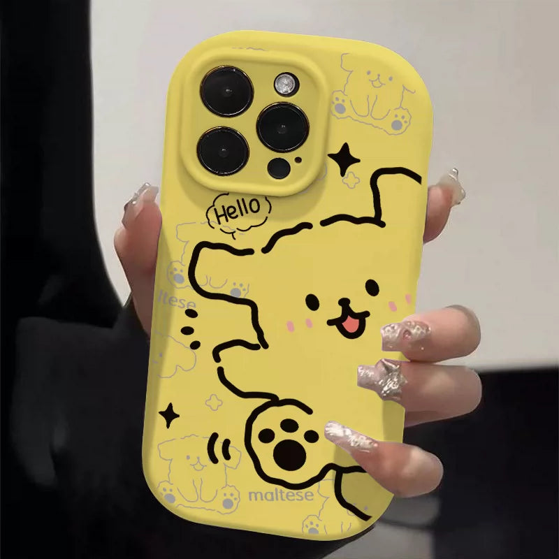 Linear puppy Apple 16 Pro Max phone case